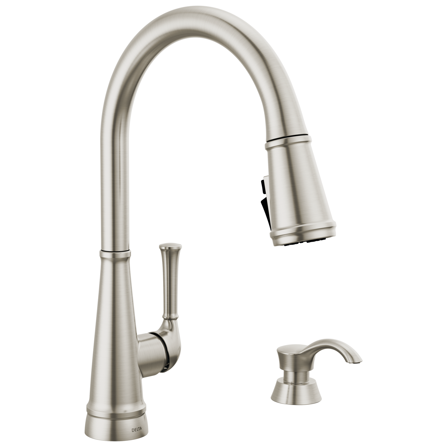 Llave para cocina monomando extensible con dispensador de jabón y tecnología ShieldSpray®