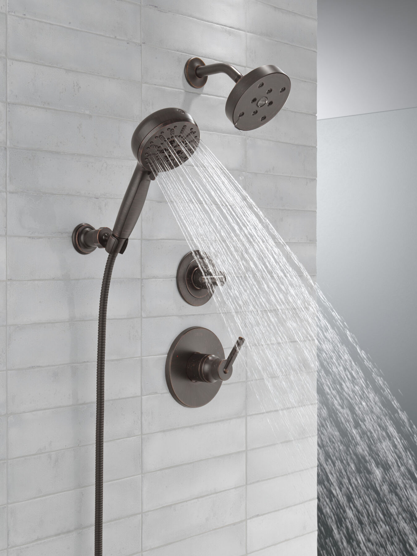 7-Setting Wall Mount Hand Shower with Cleaning Spray, image 16