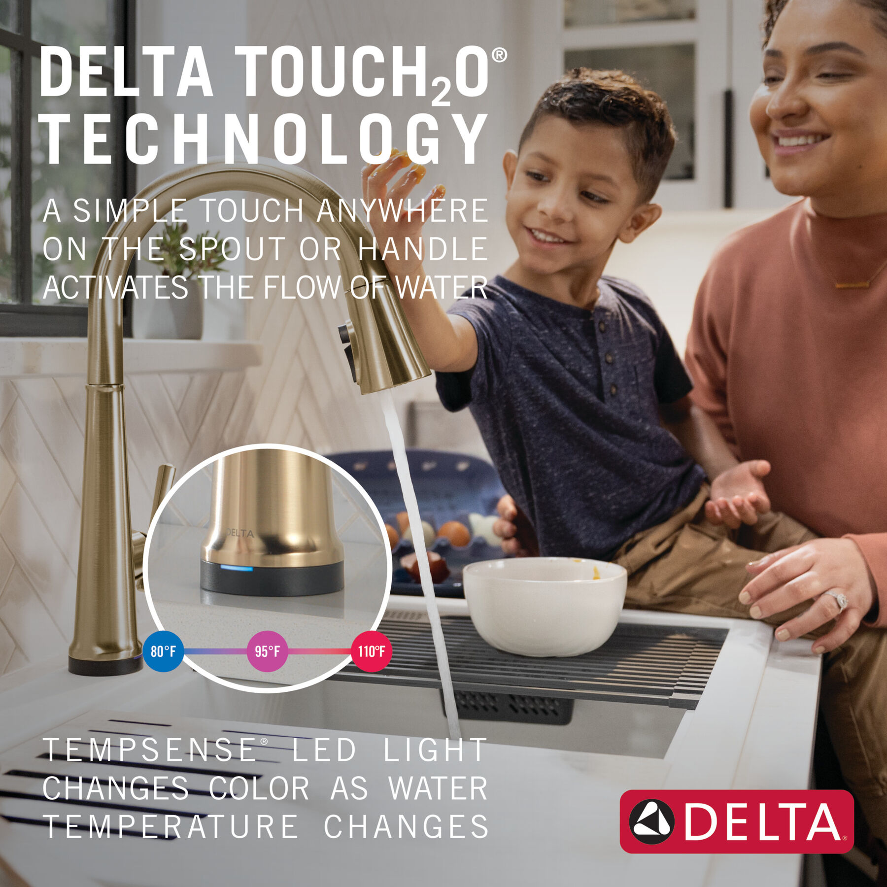 Llave para cocina monomando extensible con tecnología Touch<sub>2</sub>O®, imagen 9