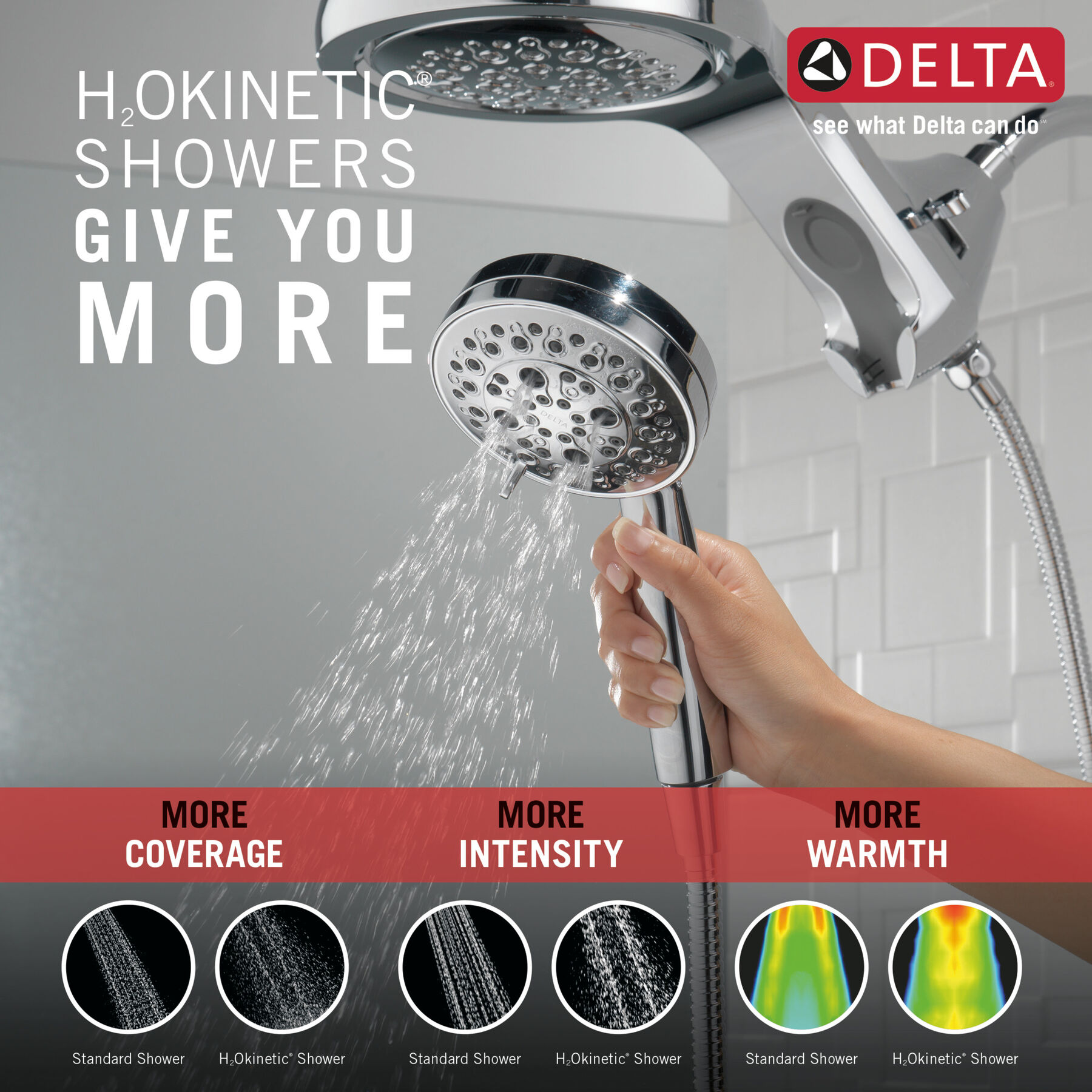 Shower Trim with HydroRain Shower Head Bundle - 14 Series, image 1