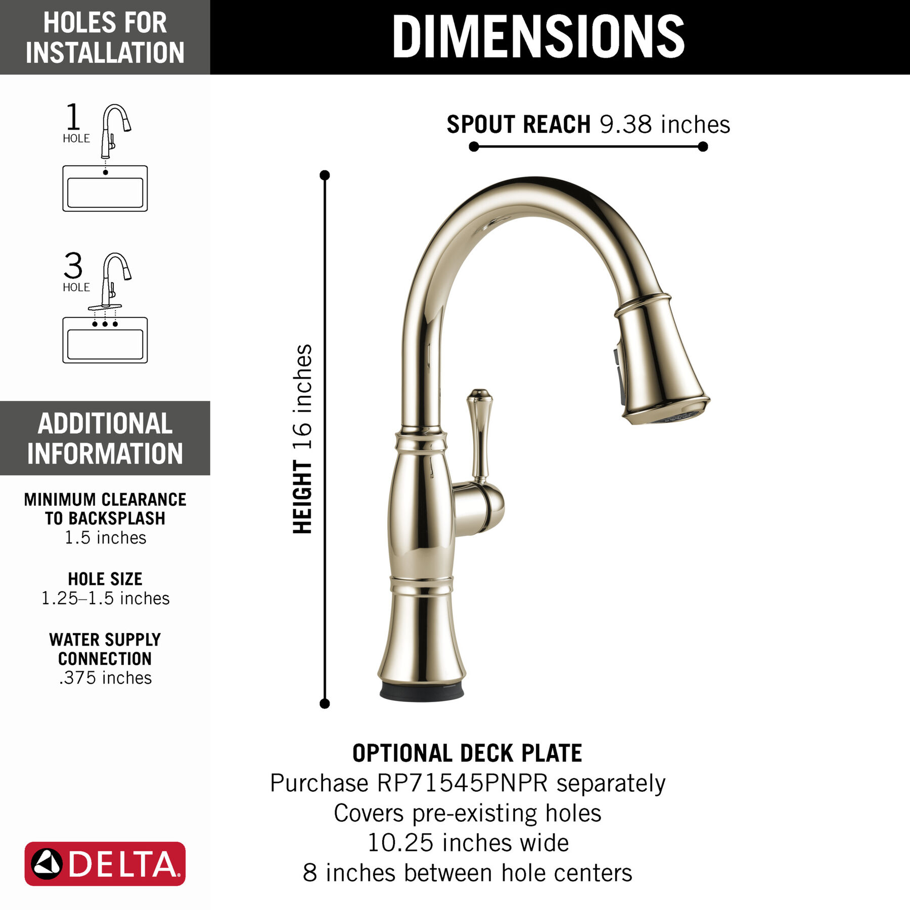 Llave para cocina monomando extensible con tecnologías Touch<sub>2</sub>O® y ShieldSpray®, imagen 1