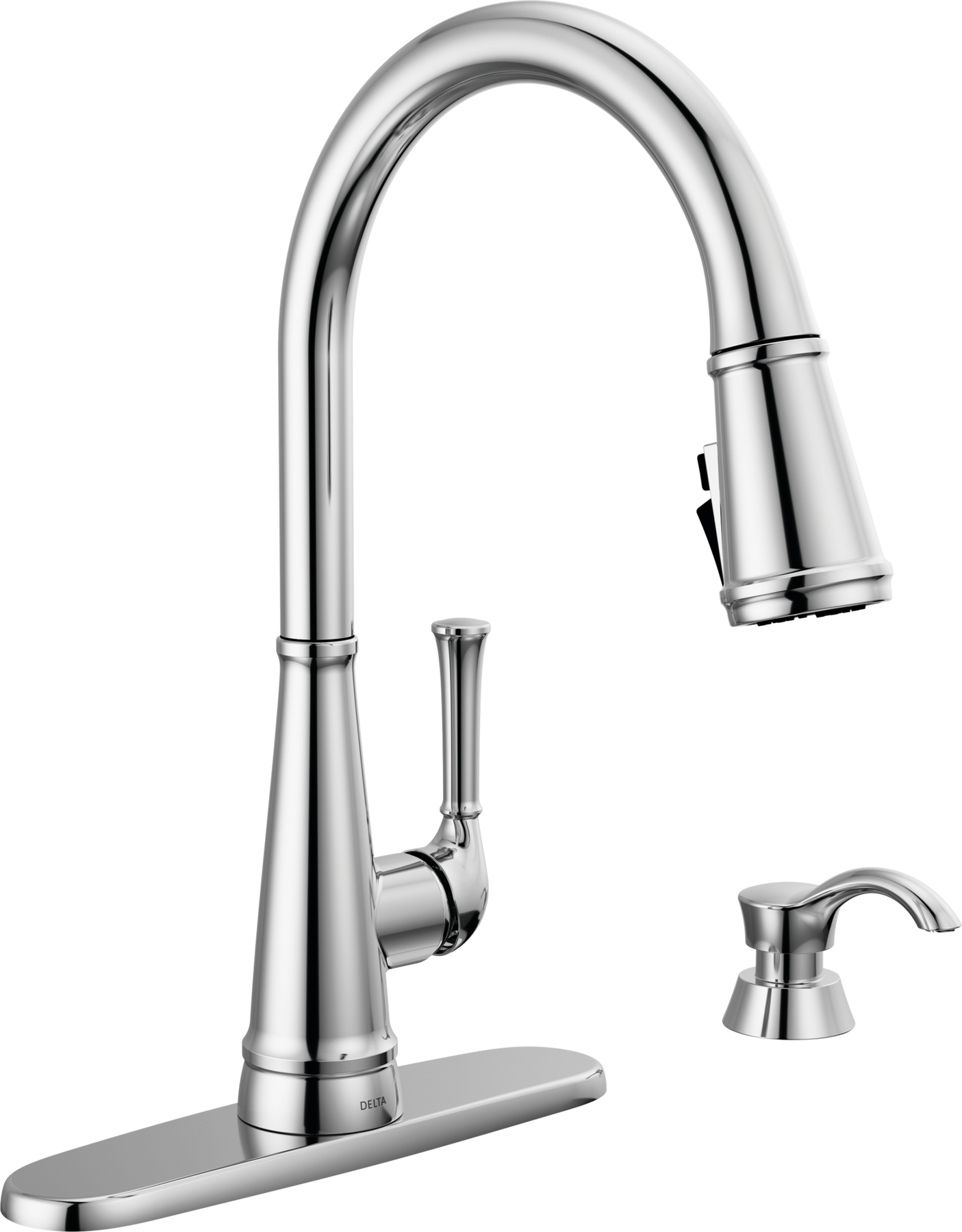 Llave para cocina monomando extensible con dispensador de jabón y tecnología ShieldSpray®, imagen 1