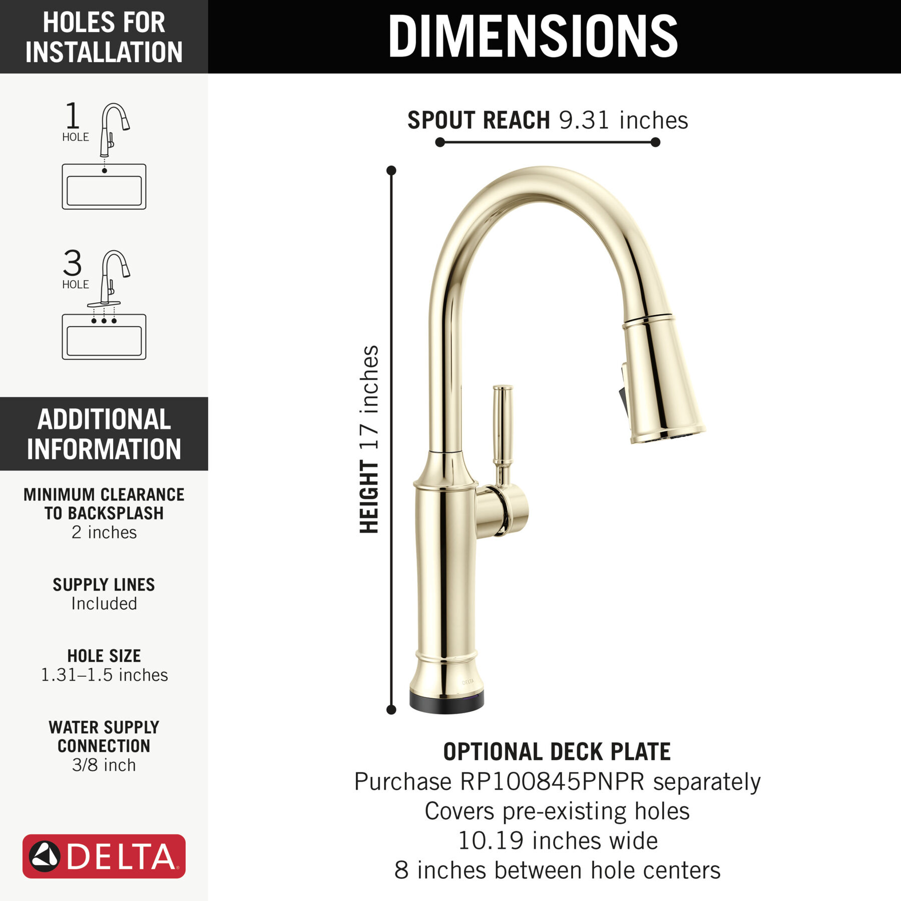 Touch<sub>2</sub>O® Technology Kitchen Faucet with Touchless Technology, image 2
