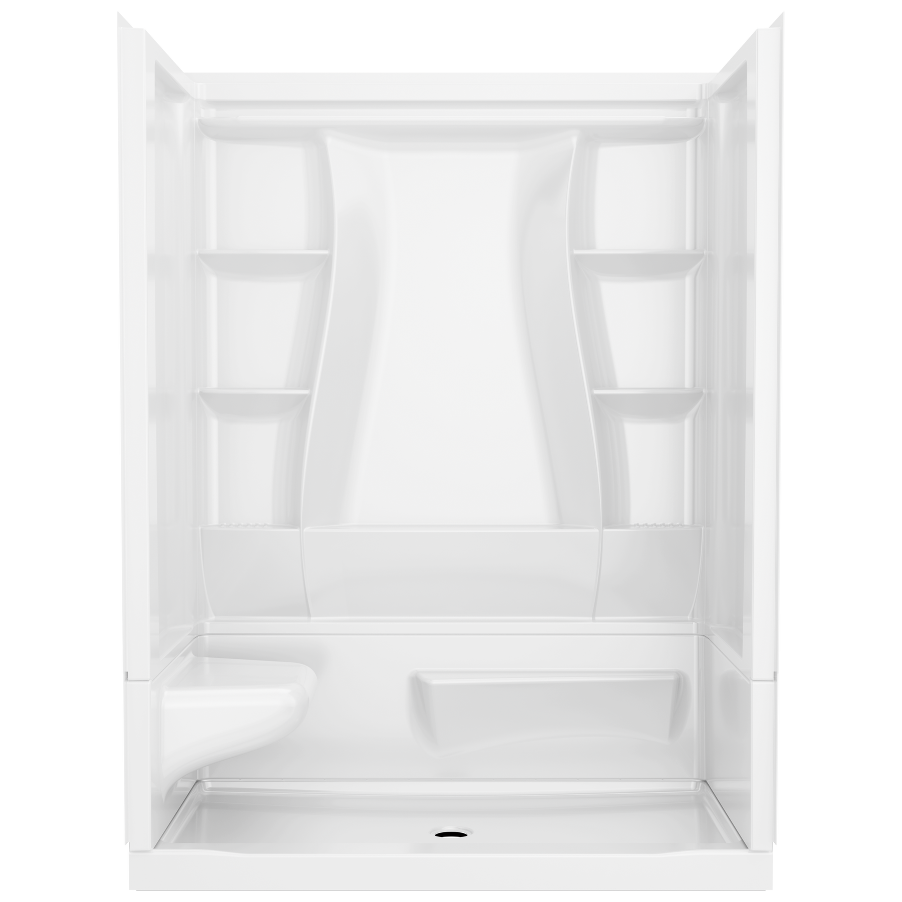 60x32 Alcove Shower Bundle - Left Seat Center Drain