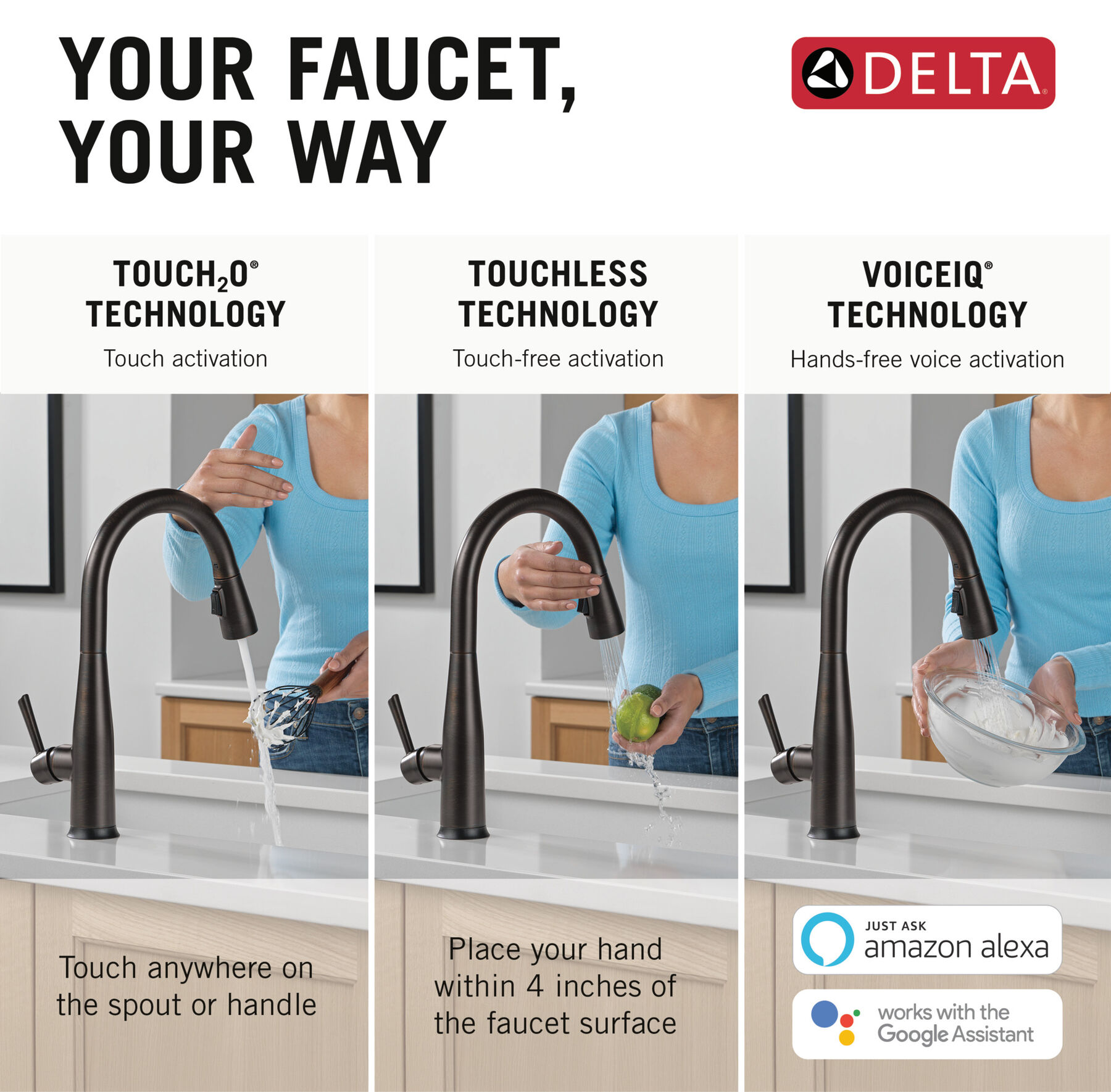 VoiceIQ® Single Handle Pull-Down Faucet with Touch<sub>2</sub>O® Technology, image 12