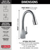 Llave para cocina monomando extensible con tecnología ShieldSpray® (producto recertificado)
