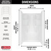 Juego de pared para ducha de 48" x 34"