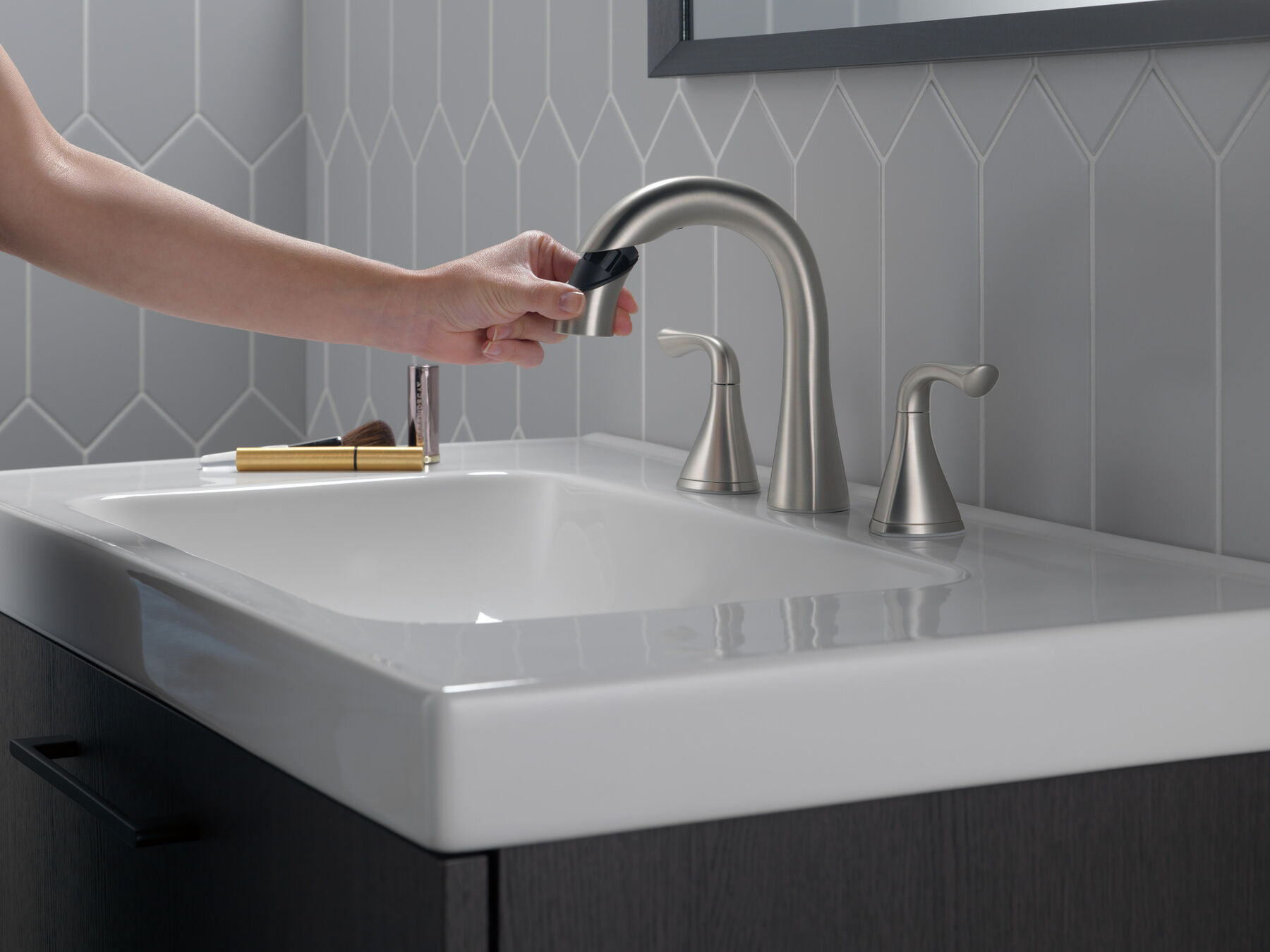 Llave para baño extensible independiente de dos manijas, imagen 2