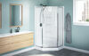 38x38 Corner Shower Bundle with Door - Framed Neo with Direct-to-Stud Wall Set