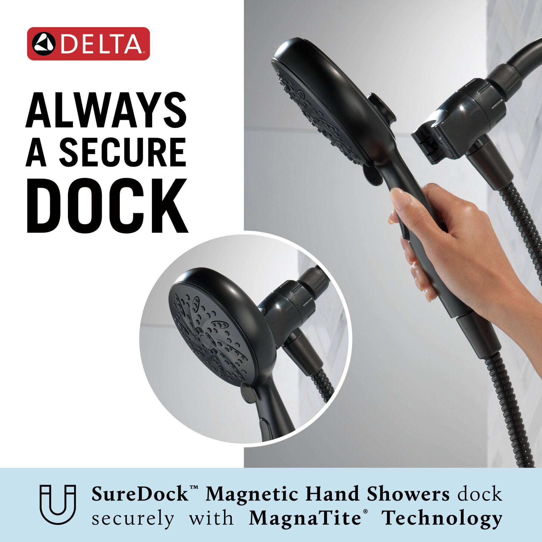 6-Setting SureDock® Magnetic Hand Shower, image 8