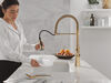 Single Handle Pull-Down Spring Kitchen Faucet