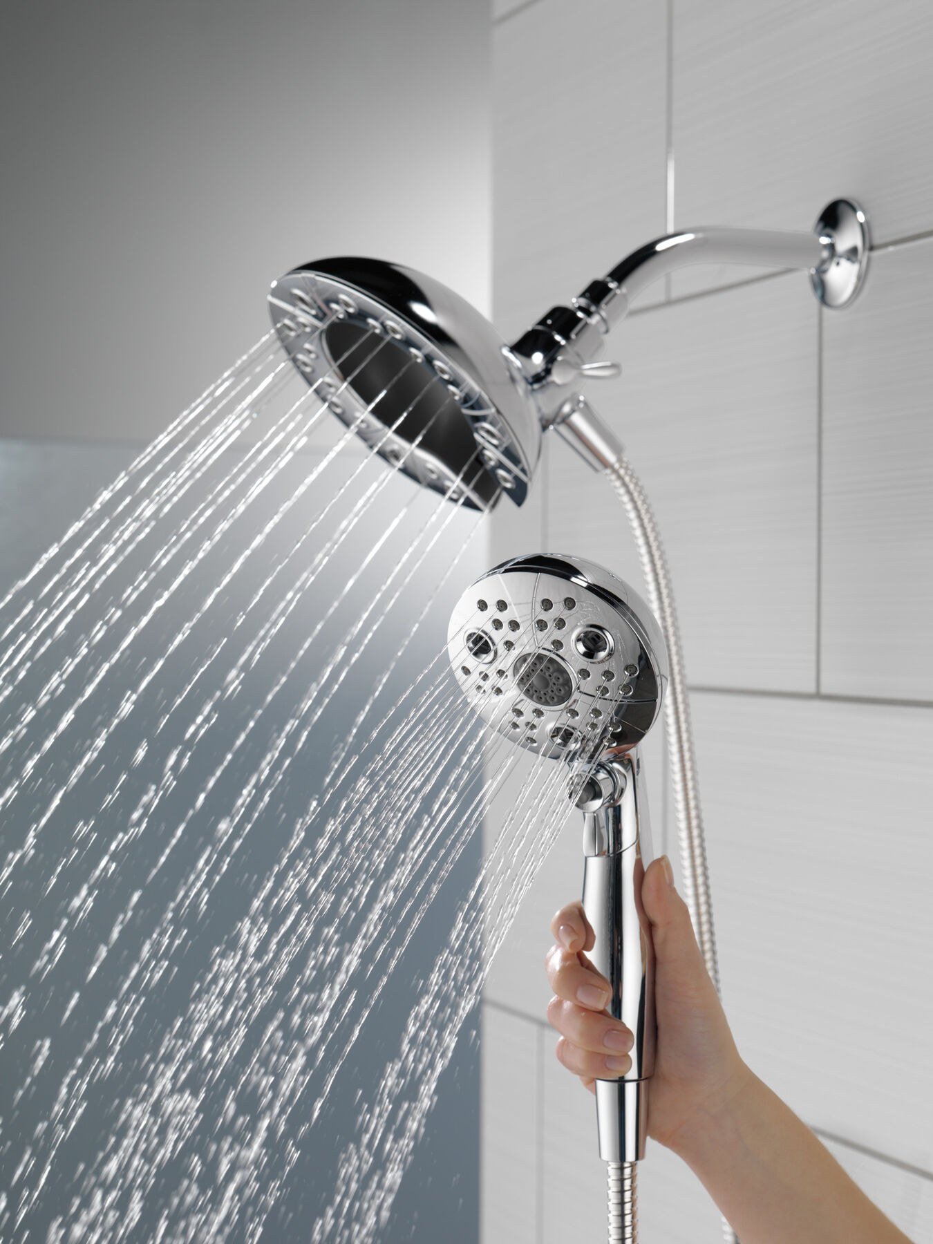 Ducha dos en uno H2Okinetic® In2ition® de 5 funciones con MagnaTite, imagen 10