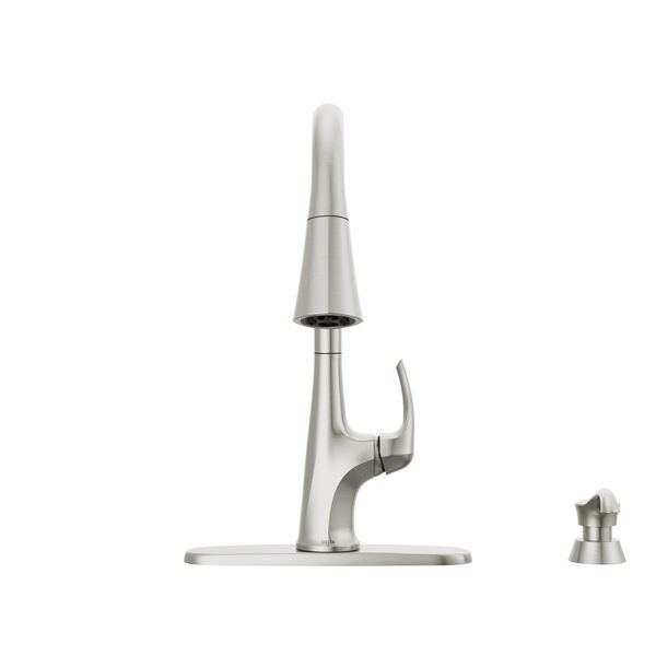 Llave para cocina monomando extensible con dispensador de jabón y tecnología ShieldSpray