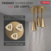 Cabezal de ducha colgante H2O con LED de 2.5 GPM 1S (producto recertificado)