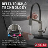 Llave monomando para cocina con manguera expuesta y tecnología Touch<sub>2</sub>O