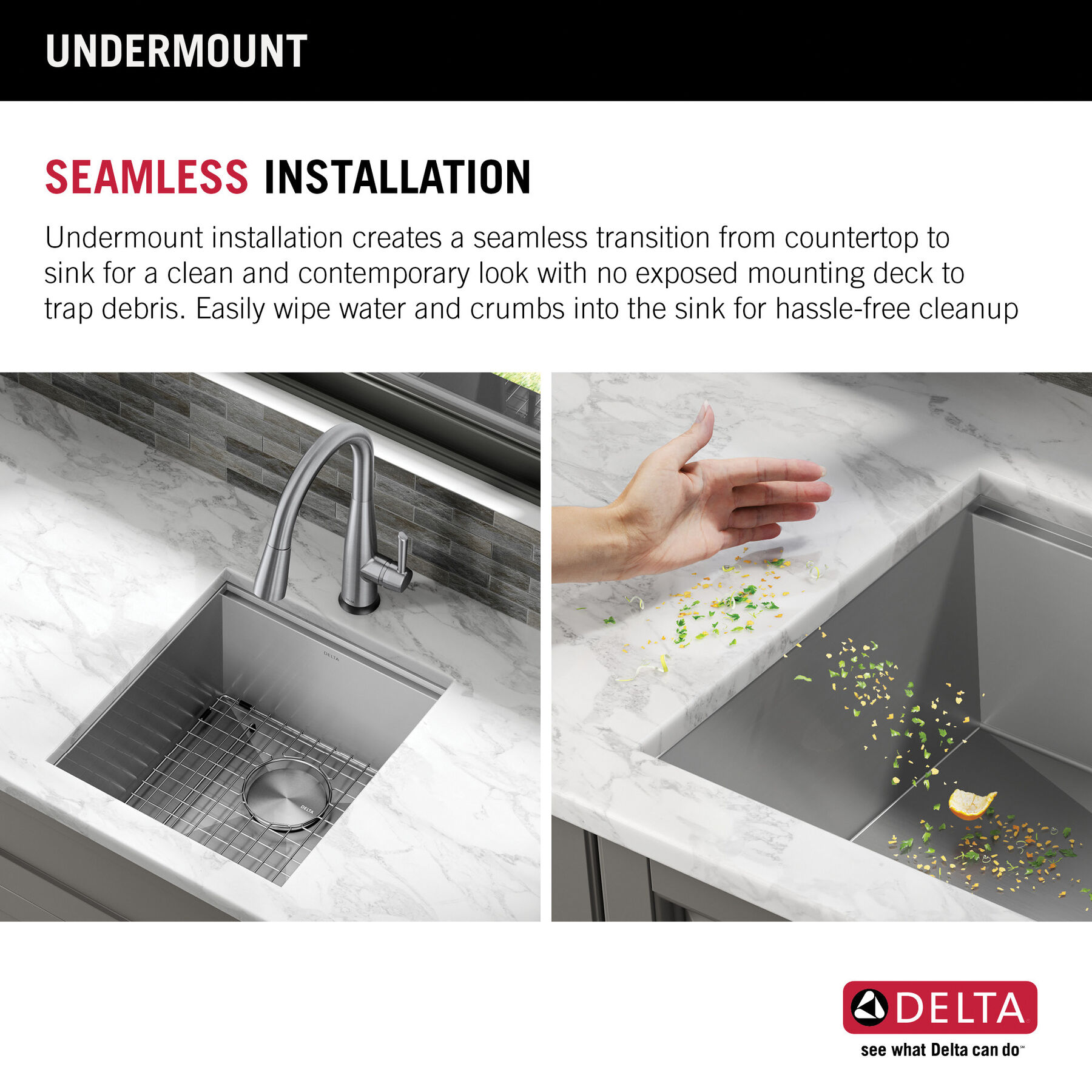 Lavabo de cocina para barra/preparación de alimentos tipo estación de trabajo con un receptáculo de acero inoxidable calibre 16 de 17" de montaje bajo encimera, con reborde WorkFlow™ y accesorios, imagen 10