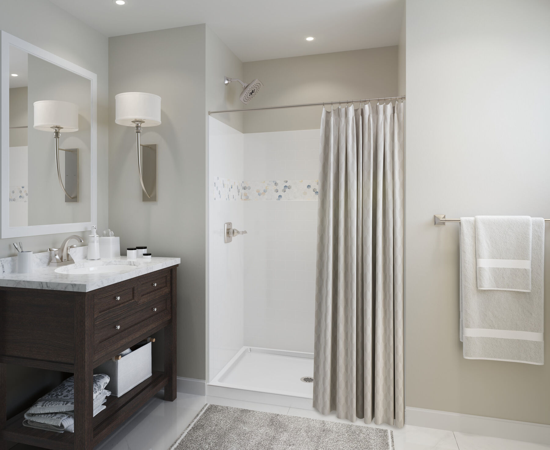 Llave para baño de combinación con dos manijas, imagen 5