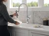 Llave monomando deslizable para cocina con salida con resorte