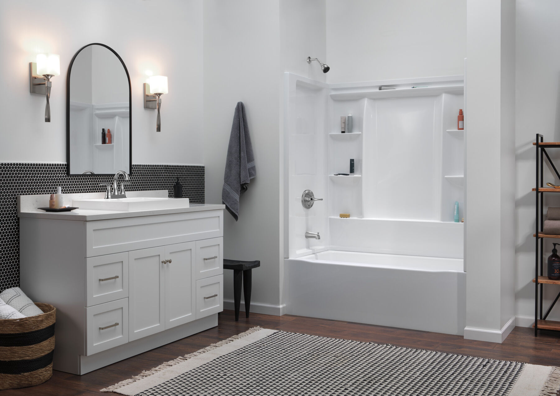 60x32 Alcove Bathtub Bundle with Trim, Drain and Overflow - Left Drain, image 2