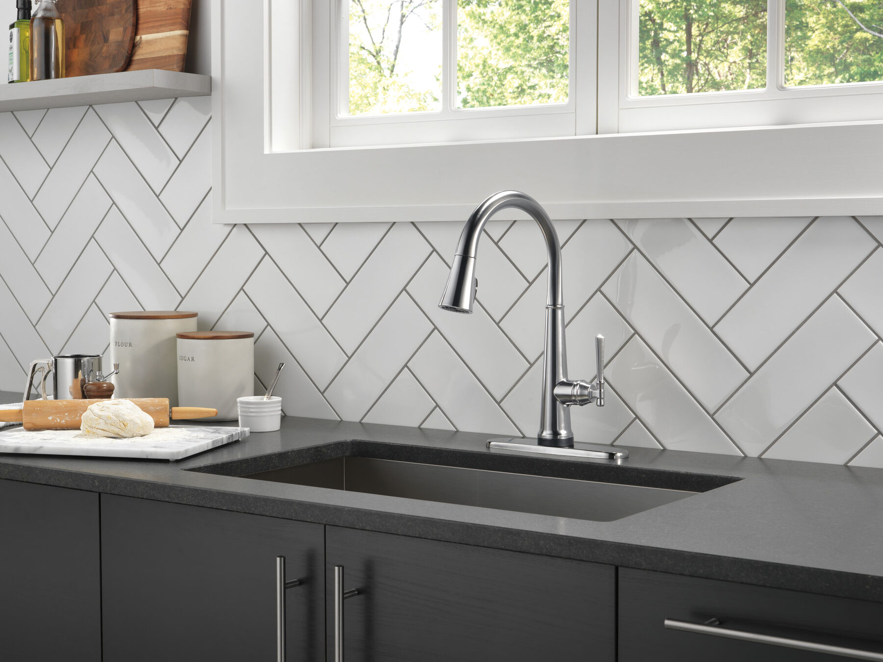 Llave para cocina monomando extensible con tecnología Touch<sub>2</sub>O®, imagen 2