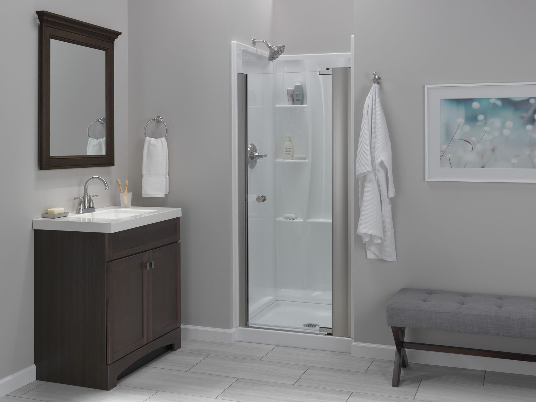 Juego de pared para ducha Classic 400 de 32" x 32", imagen 4