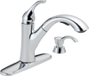 Llave extensible para cocina de una manija con dispensador de jabón