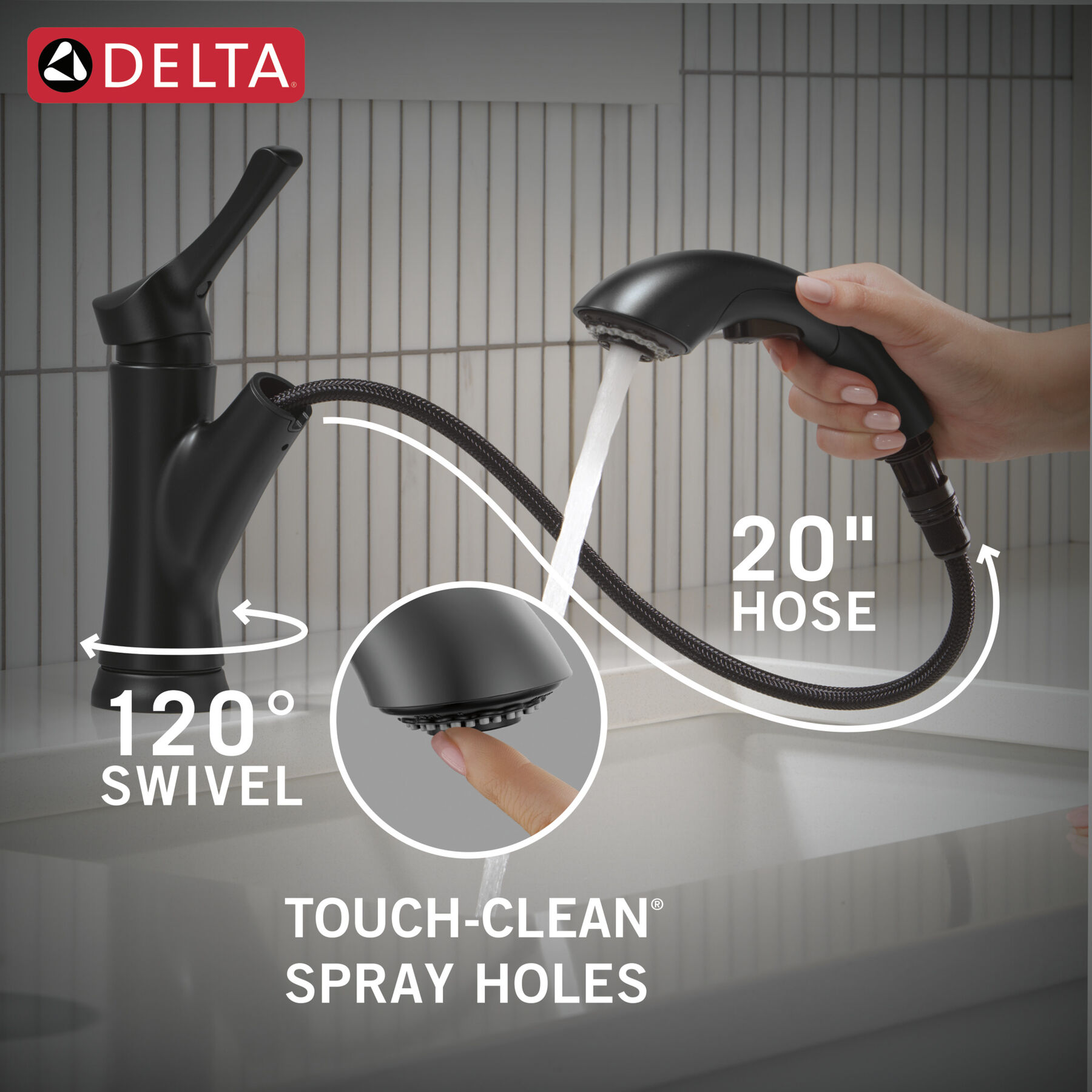 Llave para cocina monomando desplegable, imagen 6