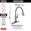 Llave para cocina monomando extensible con tecnología Touch<sub>2</sub>O®