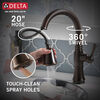 Llave para cocina monomando extensible con tecnologías Touch<sub>2</sub>O® y ShieldSpray®