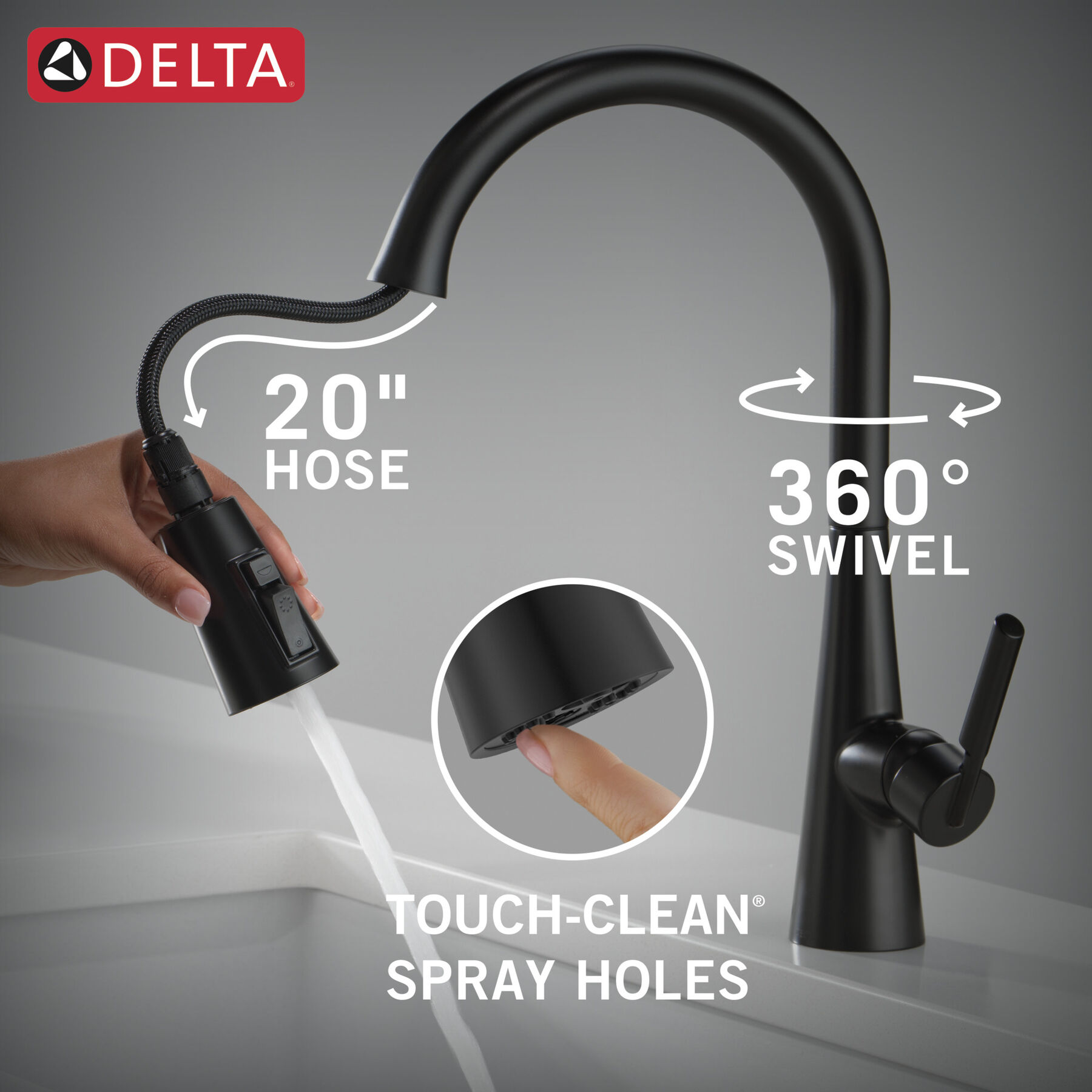 Llave para cocina monomando extensible con tecnología ShieldSpray, imagen 6