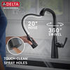Llave para cocina monomando extensible con tecnología Touch<sub>2</sub>O®
