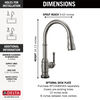 Touch<sub>2</sub>O® Technology Kitchen Faucet with Touchless Technology