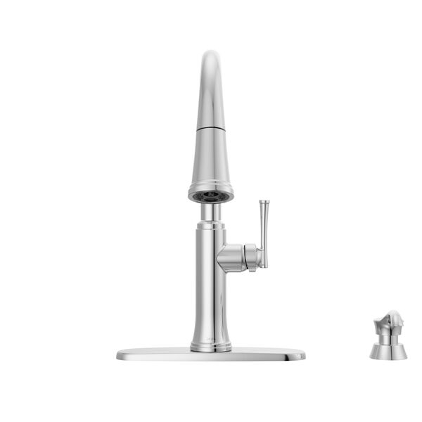 Llave para cocina monomando extensible con dispensador de jabón y tecnología ShieldSpray