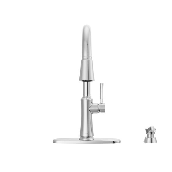 Llave para cocina monomando extensible con dispensador de jabón y tecnología ShieldSpray