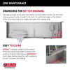 Lavabo de cocina tipo estación de trabajo con dos receptáculos de acero inoxidable 50/50 calibre 16 de 33" de montaje superior encastrado, con reborde WorkFlow™ y accesorios