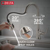 Llave de una manija con tubo de salida deslizable para cocina