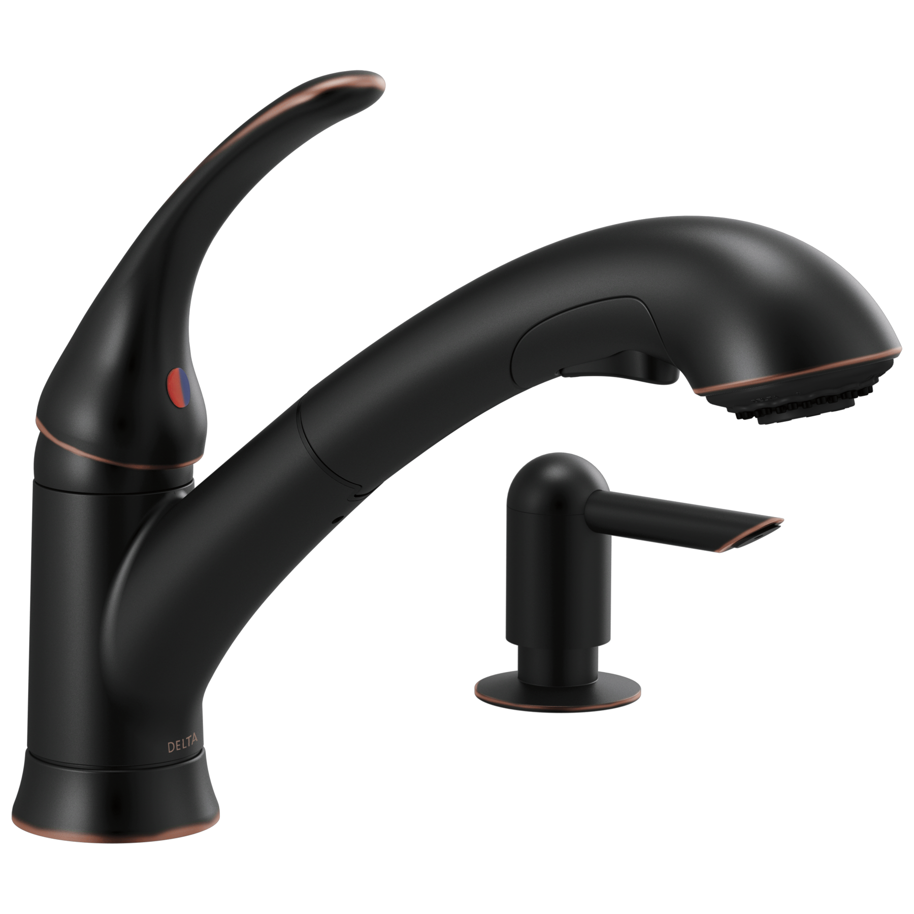 Llave extensible para cocina de una manija con dispensador de jabón