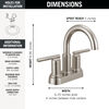 Llave de combinación de dos manijas para lavamanos