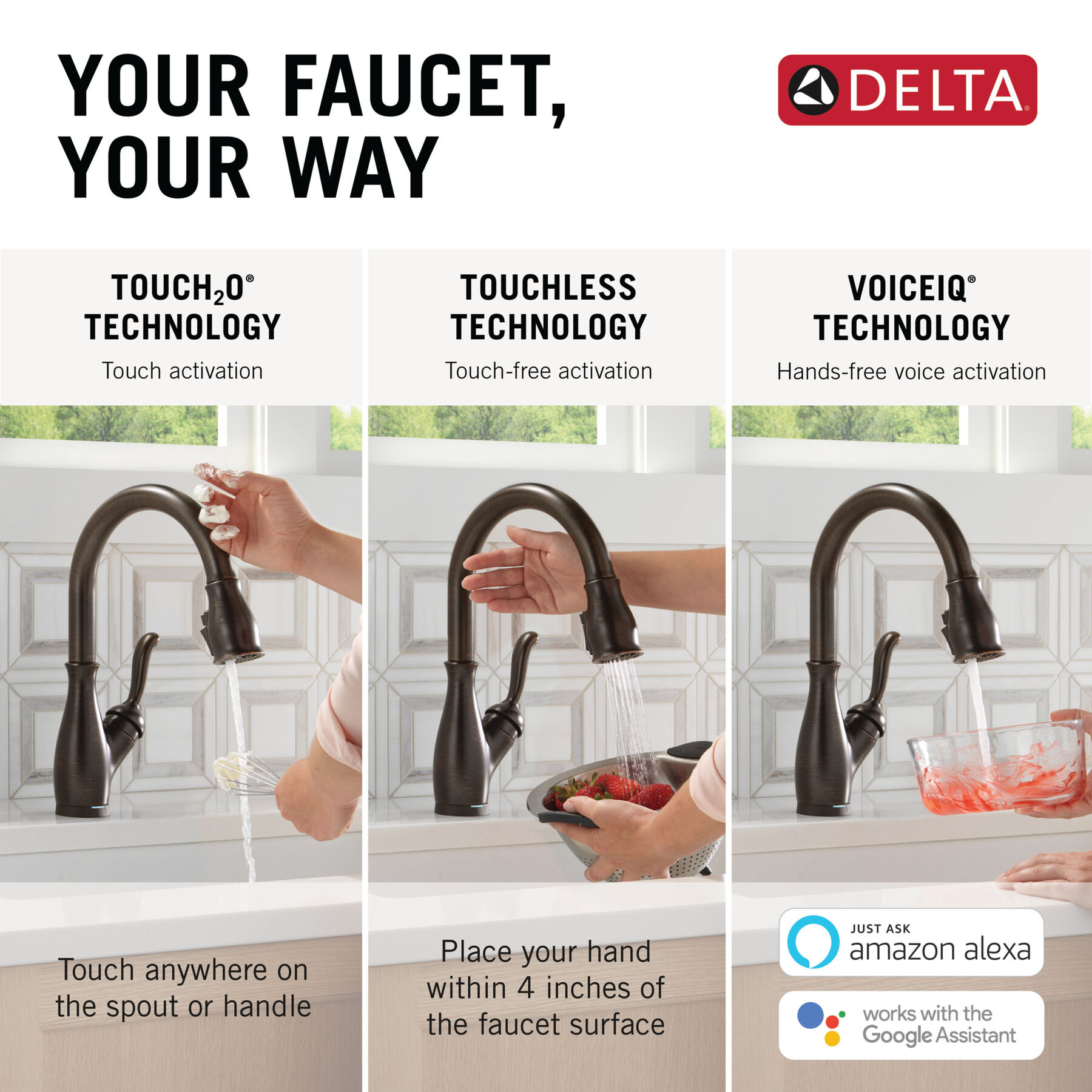VoiceIQ® Kitchen Faucet with Touch<sub>2</sub>O® Technology with Touchless Technology, image 11