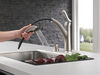 Llave extensible para cocina de una manija con dispensador de jabón