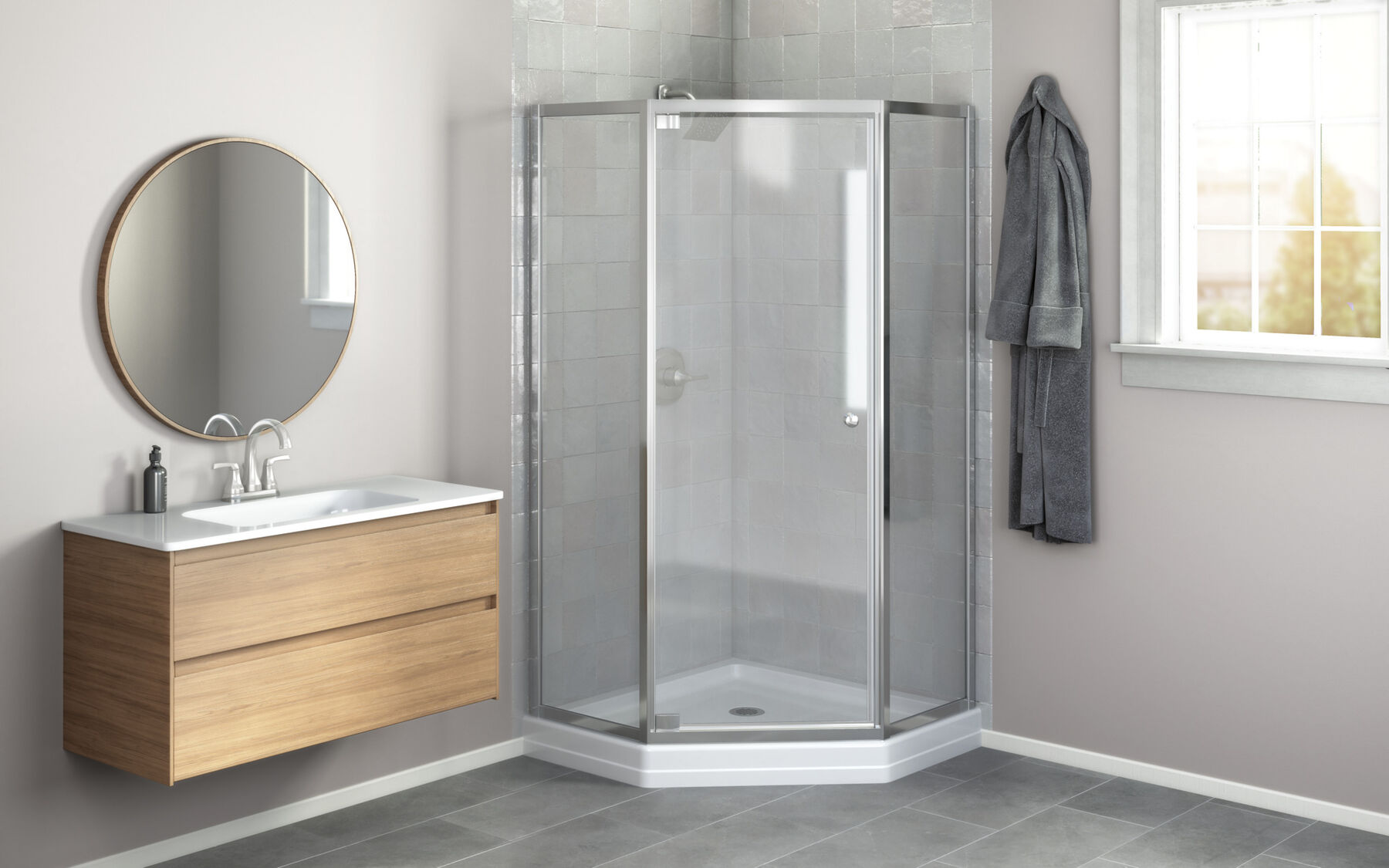 38x38 Corner Shower Bundle - Neo, image 2
