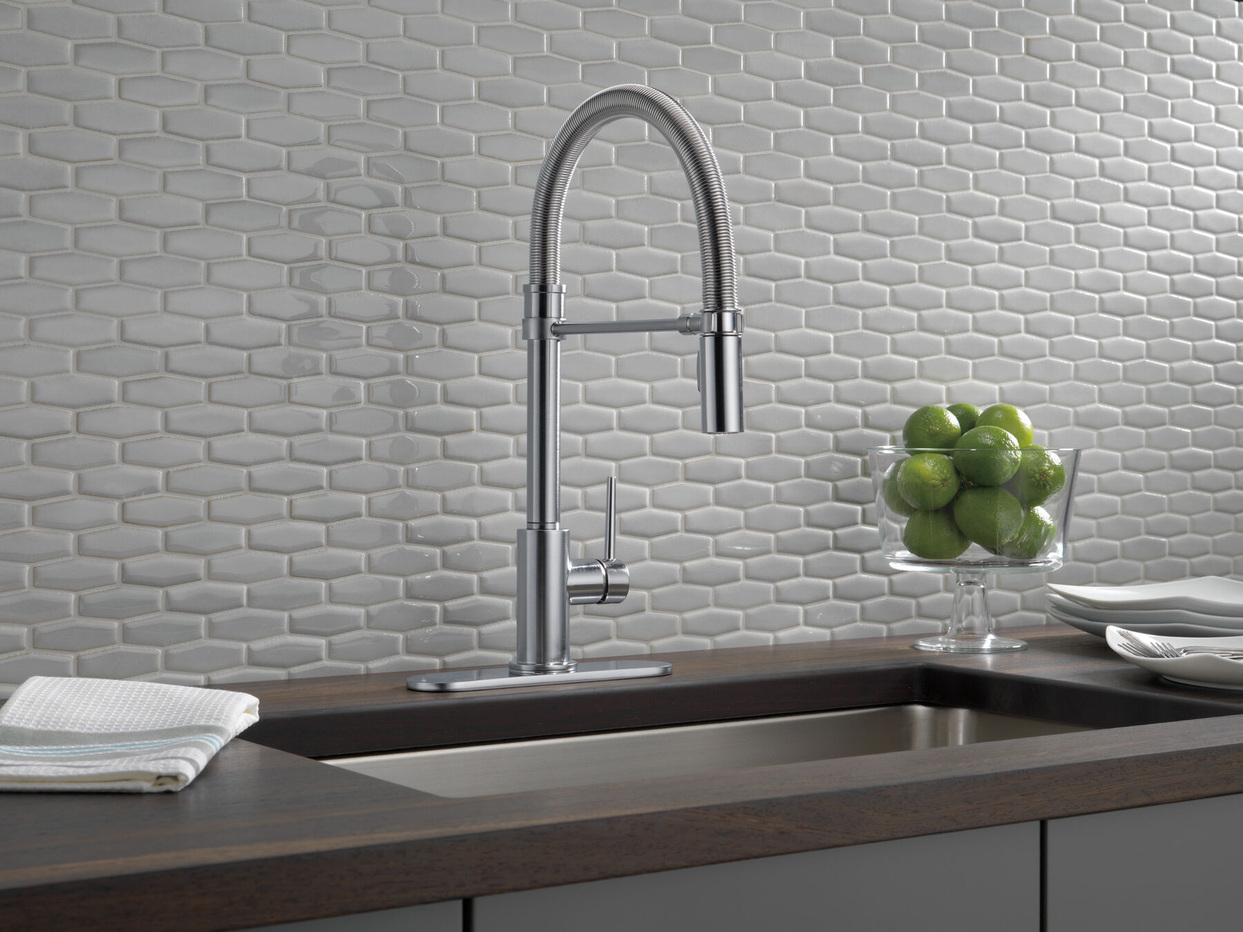 Single-Handle Pull-Down Spring Kitchen Faucet, image 3
