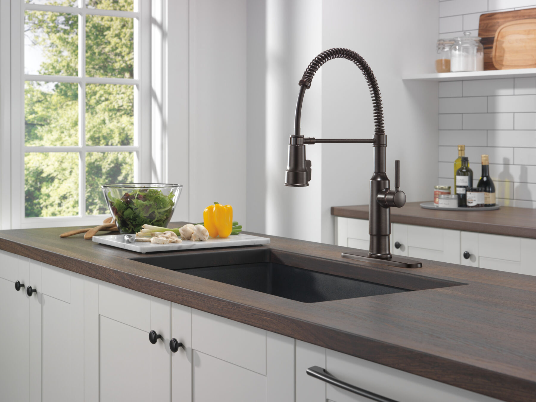 Single-Handle Pull-Down Spring Kitchen Faucet, image 2