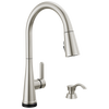 Single Handle Pull-Down Touch<sub>2</sub>O® Technology Kitchen Faucet with Touchless Technology and Soap Dispenser