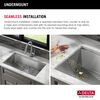 32” Workstation Kitchen Sink Undermount 16 Gauge Stainless Steel Single Bowl with WorkFlow™ Ledge and Accessories