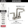 Llave para baño de combinación de dos manijas