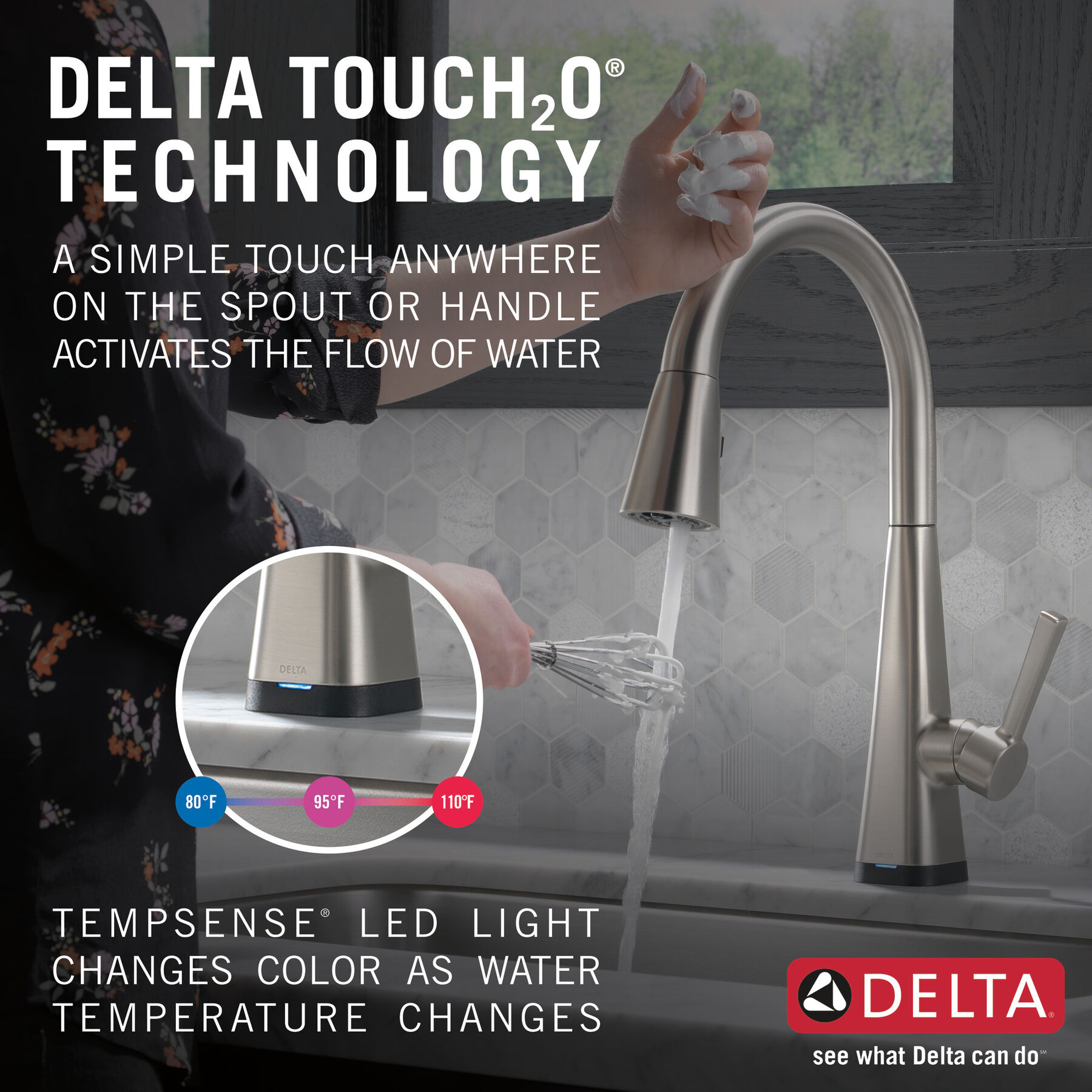 Single-Handle Pull-Down Kitchen Faucet with Touch<sub>2</sub>O® Technology, image 36