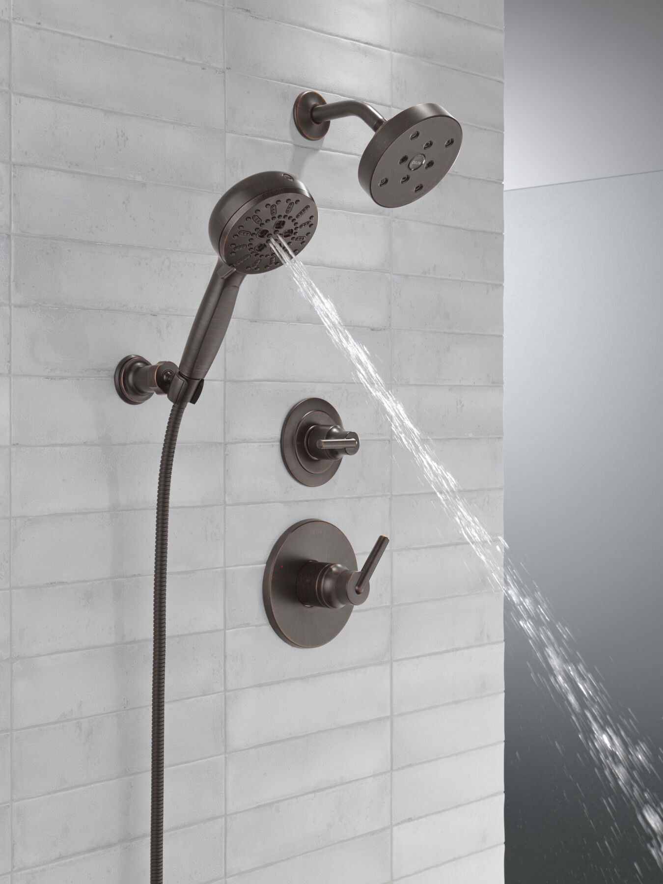 7-Setting Wall Mount Hand Shower with Cleaning Spray, image 17