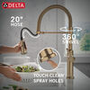 Single Handle Pull-Down Spring Kitchen Faucet