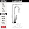 Single Handle Pull-Down Bar/Prep Faucet with Touch<sub>2</sub>O® Technology